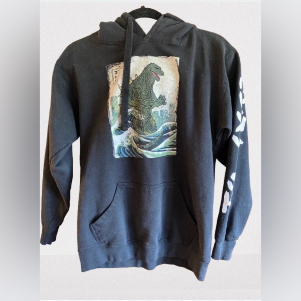 Medium Godzilla hoodie with Japanese lettering